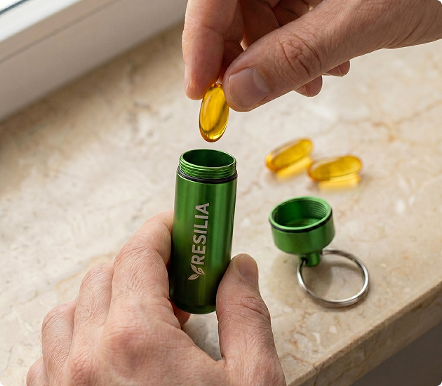 Resilia® On-the-Go Softgel Case